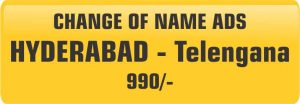 Change of name ads in hyderabad