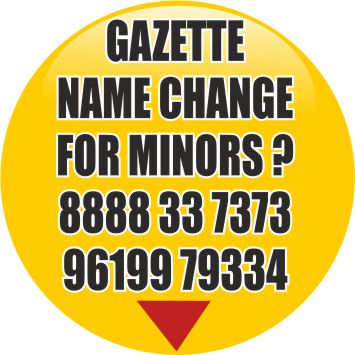 Gazette name change for Minor Child