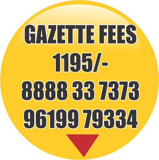 Gazette fees
