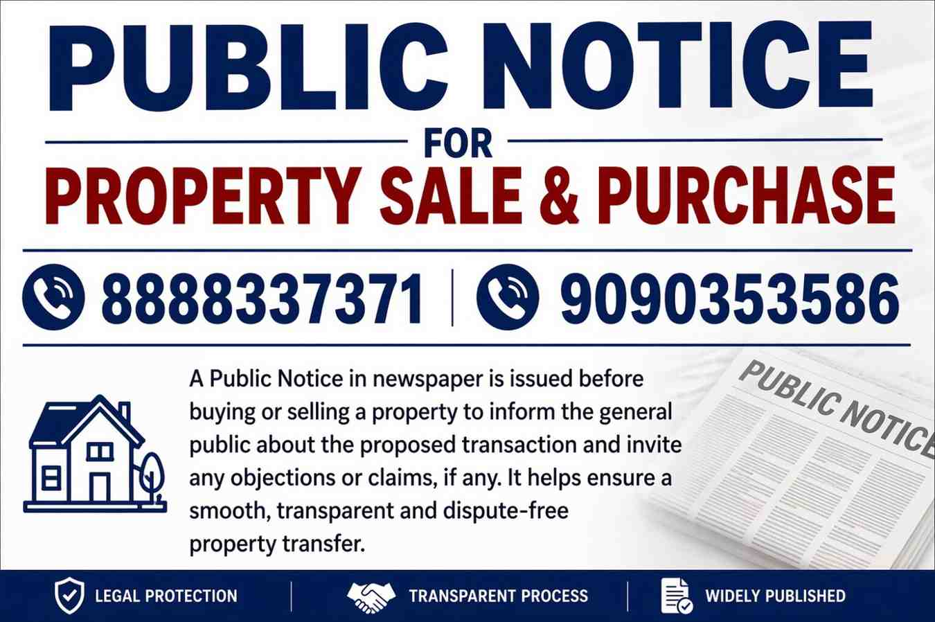 property notice in newspaper