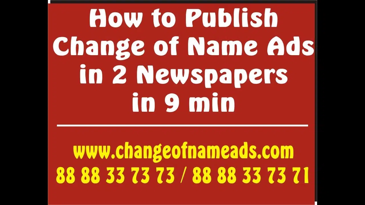 How to Publish name change ads in Mumbai Newspapers
